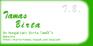 tamas birta business card